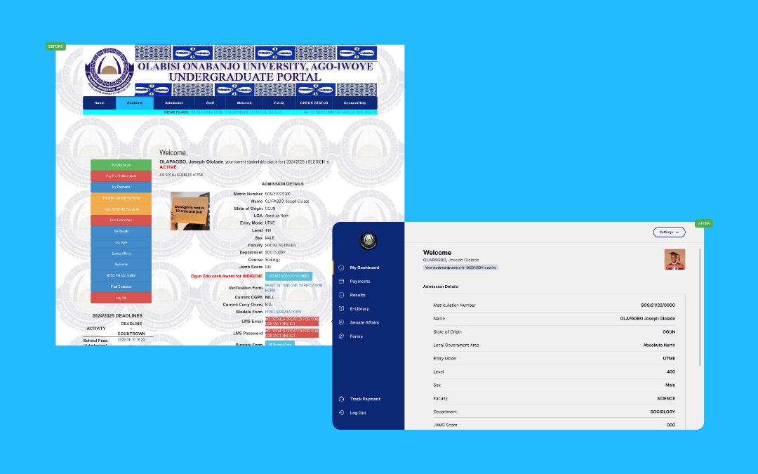 OOU Portal Redesign — hero