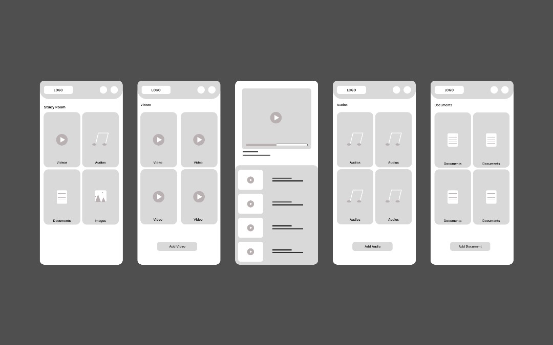 Study Room wireframe